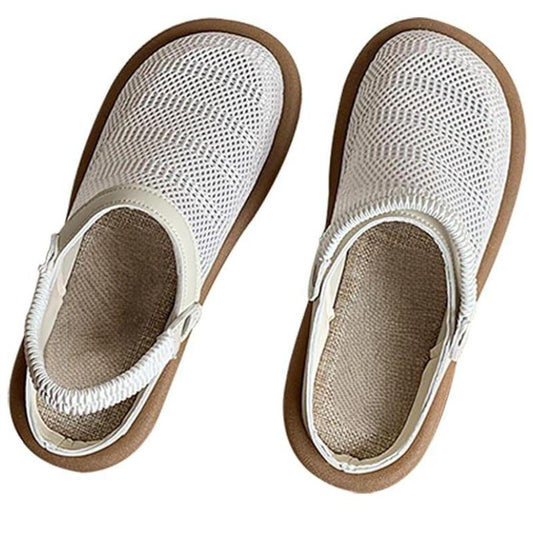 Men's Round Toe Woven Slippers, Home Slippers, Breathable Sandals